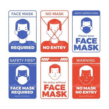 وکتور لطفا با ماسک وارد شوید