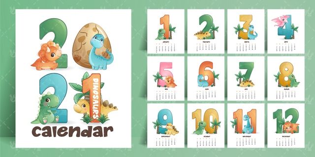 Vector Fantasy Calendar