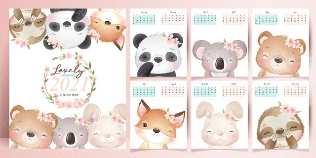 Vector Fantasy Calendar