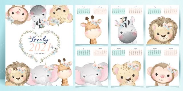 Vector Fantasy Calendar