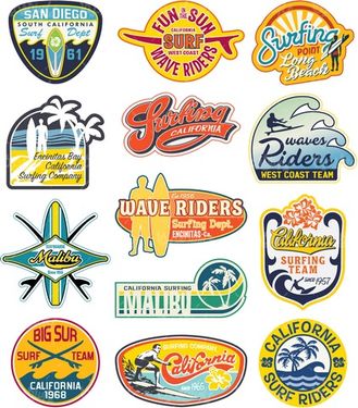 وکتور لیبل رنگی