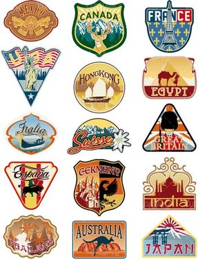 وکتور لیبل رنگی