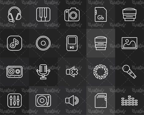 وکتور آیکن ضبط صدا