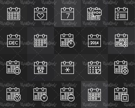 وکتور آیکن تقویم