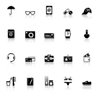 وکتور آیکن سیاه قلم