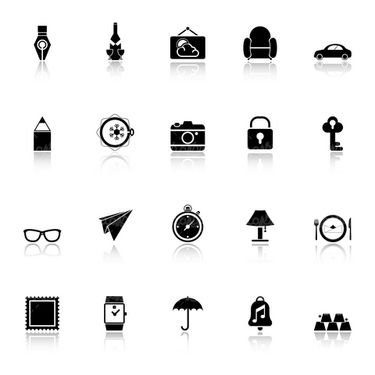 وکتور آیکن سیاه قلم