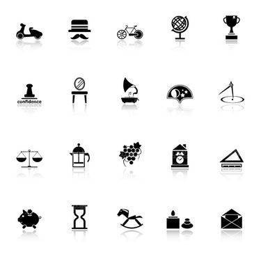 وکتور آیکن سیاه قلم