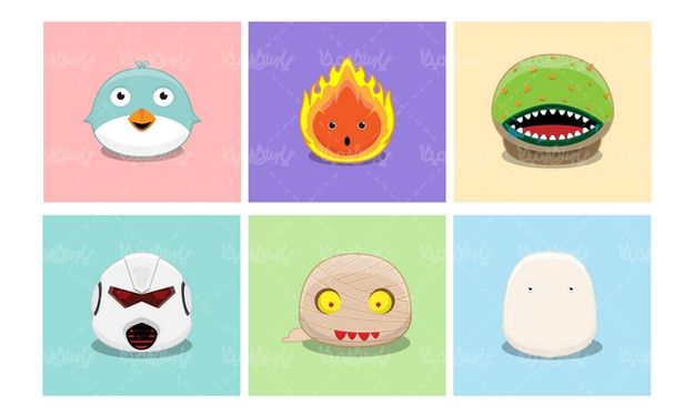 وکتور هیولا کارتونی