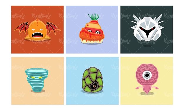 وکتور هیولا کارتونی