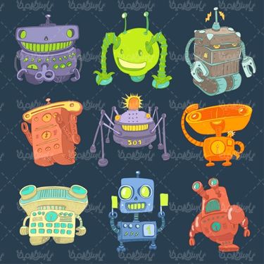 وکتور هیولا کارتونی