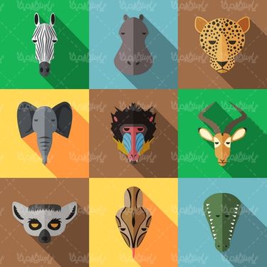 وکتور مجموعه حیوانات