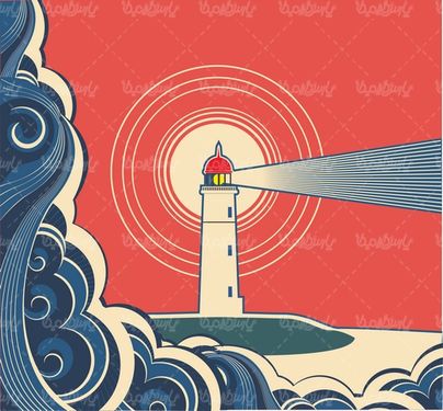 وکتور فانوس دریایی