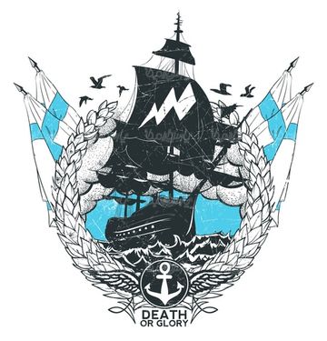 وکتور کشتی بادبانی