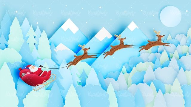 وکتور سورتمه بابا نوئل