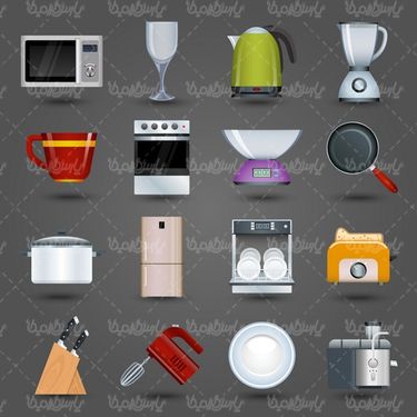 وکتور لوازم آشپزخانه