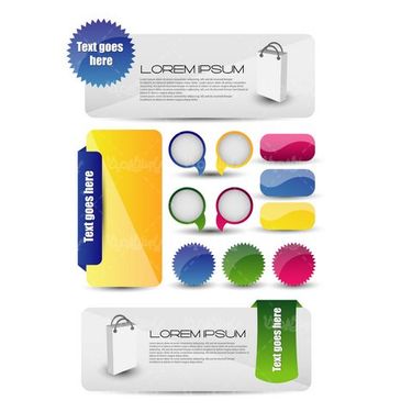 وکتور برچسب رنگی