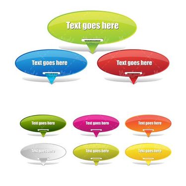 وکتور برچسب رنگی