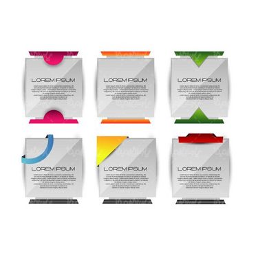 وکتور برچسب رنگی