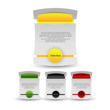 وکتور برچسب رنگی