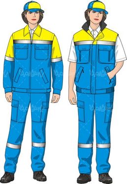 وکتور لباس کار