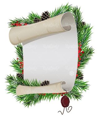 Pine leaf frame vector