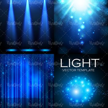 Blue light effect vector