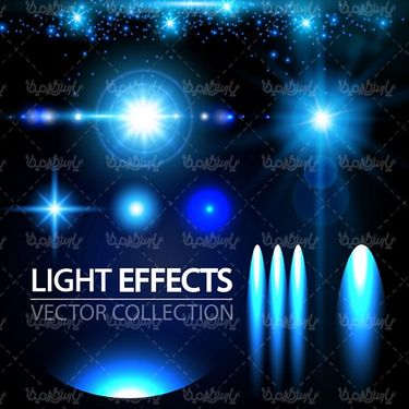 Blue light effect vector