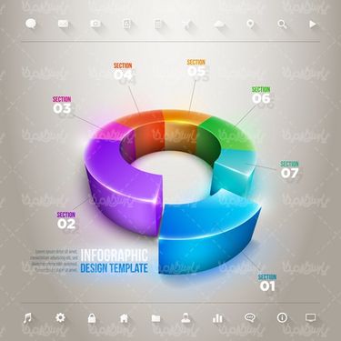 Download 3D infographic vector