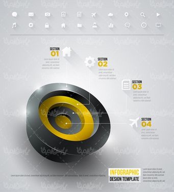 Download 3D infographic vector