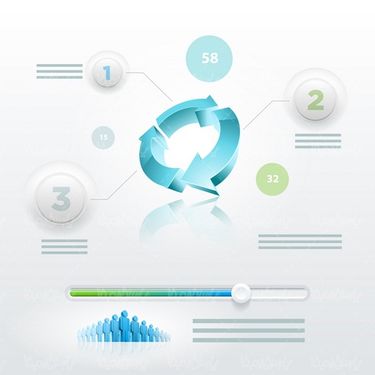 Download 3D infographic vector