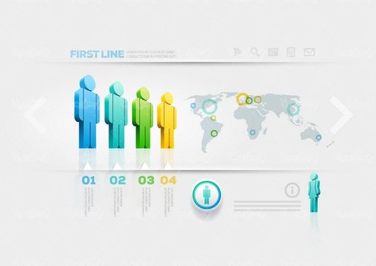Download 3D infographic vector