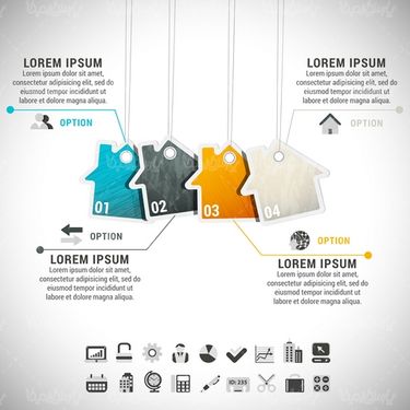 Download 3D infographic vector