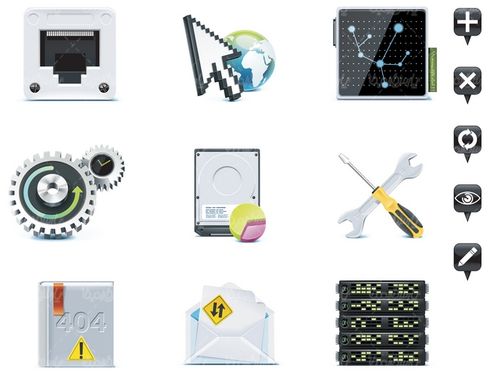 وکتور قطعات کامپیوتری