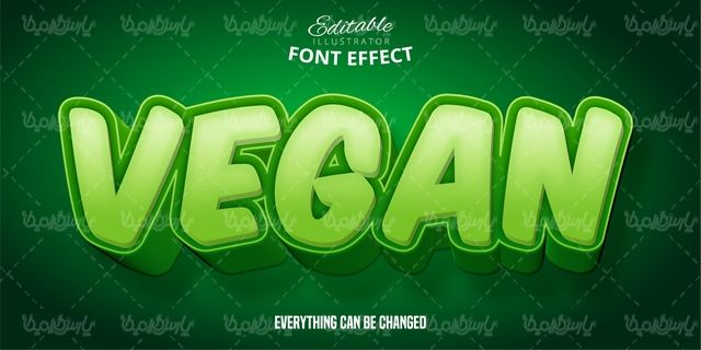 Editable text vector effect