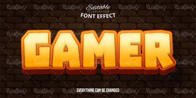 Editable text vector effect