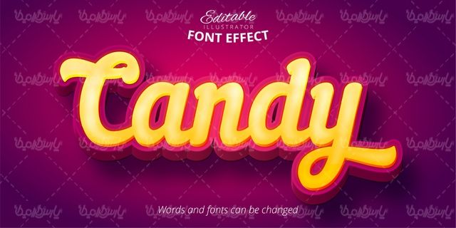 Editable text vector effect
