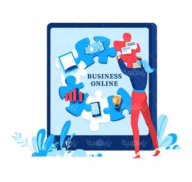 وکتور کسب و کار اینترنتی