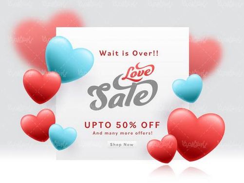 وکتور طرح فروش ولنتاین