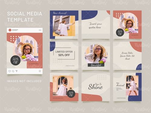 وکتور قالب شبکه های اجتماعی