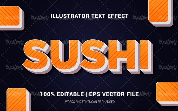 Editable text style vector