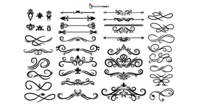 وکتور حاشیه گل و بوته