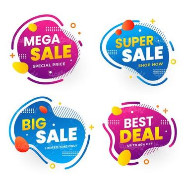 وکتور برچسب فروش