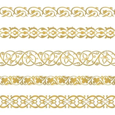 وکتور حاشیه گل و بوته