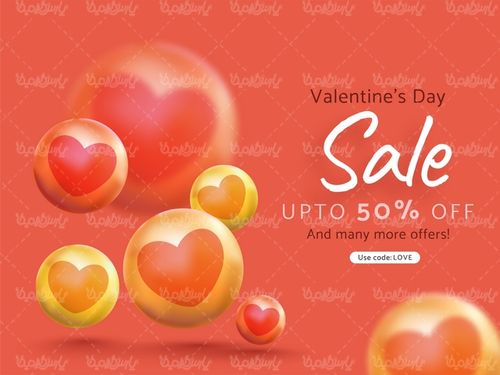وکتور طرح فروش ولنتاین