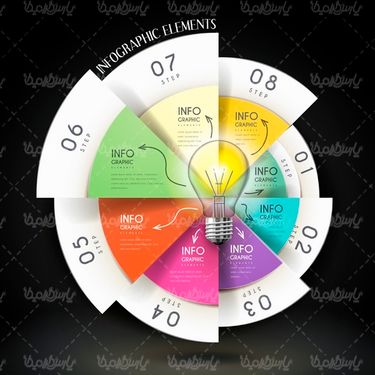 وکتور اینفوگرافی رنگی