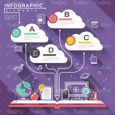 وکتور اینفوگرافی رنگی