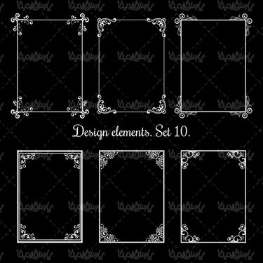 وکتور فریم گل و بوته