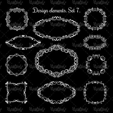 وکتور فریم گل و بوته