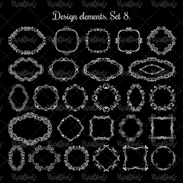 وکتور فریم گل و بوته