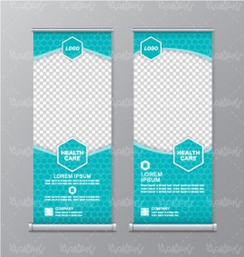 وکتور بنر استندی پزشکی